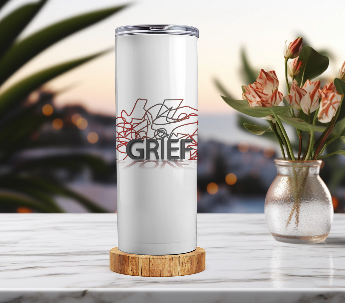 Eden: Love and Grief- 20 oz Skinny Straight Personalized Metal Tumbler