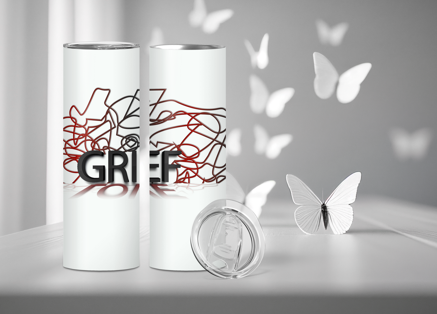 Eden: Love and Grief- 20 oz Skinny Straight Personalized Metal Tumbler