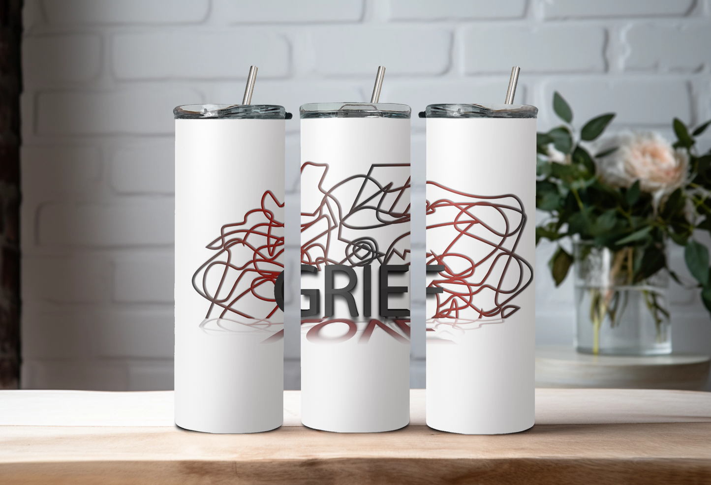 Eden: Love and Grief- 20 oz Skinny Straight Personalized Metal Tumbler