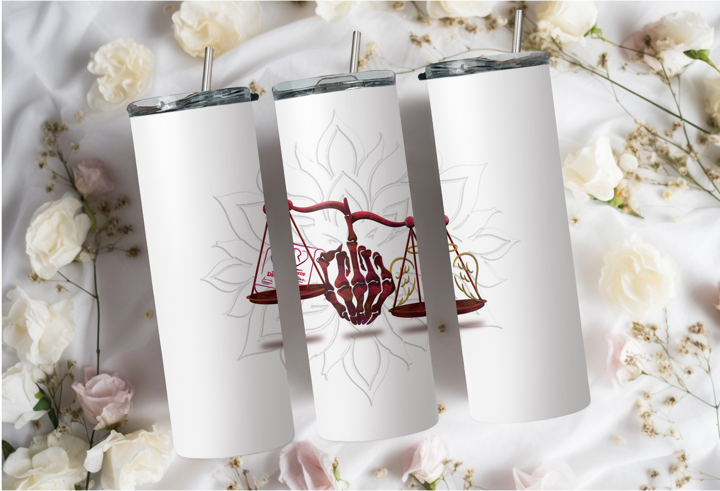 Eternal Balance Tumbler – Death and Divorce Are Not the Same Thing!