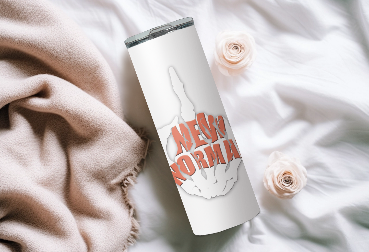 F*ck New Normal: 20 oz Skinny Straight Custom Metal Tumbler