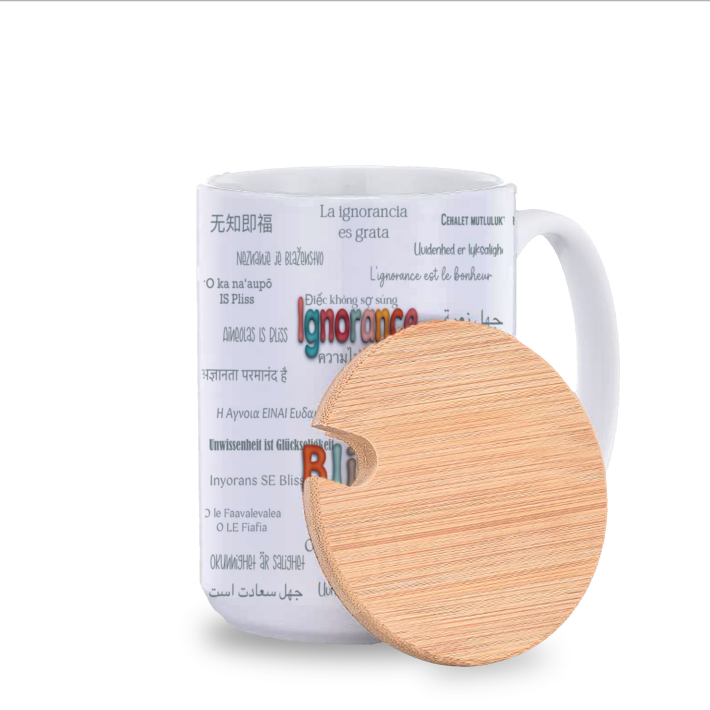 Unapologetically You Mug: 15oz Ceramic Mug with Bamboo lid and spoon