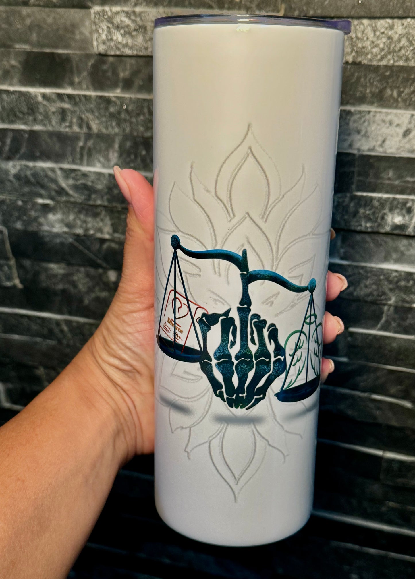 Eternal Balance Tumbler – Death and Divorce Are Not the Same Thing!