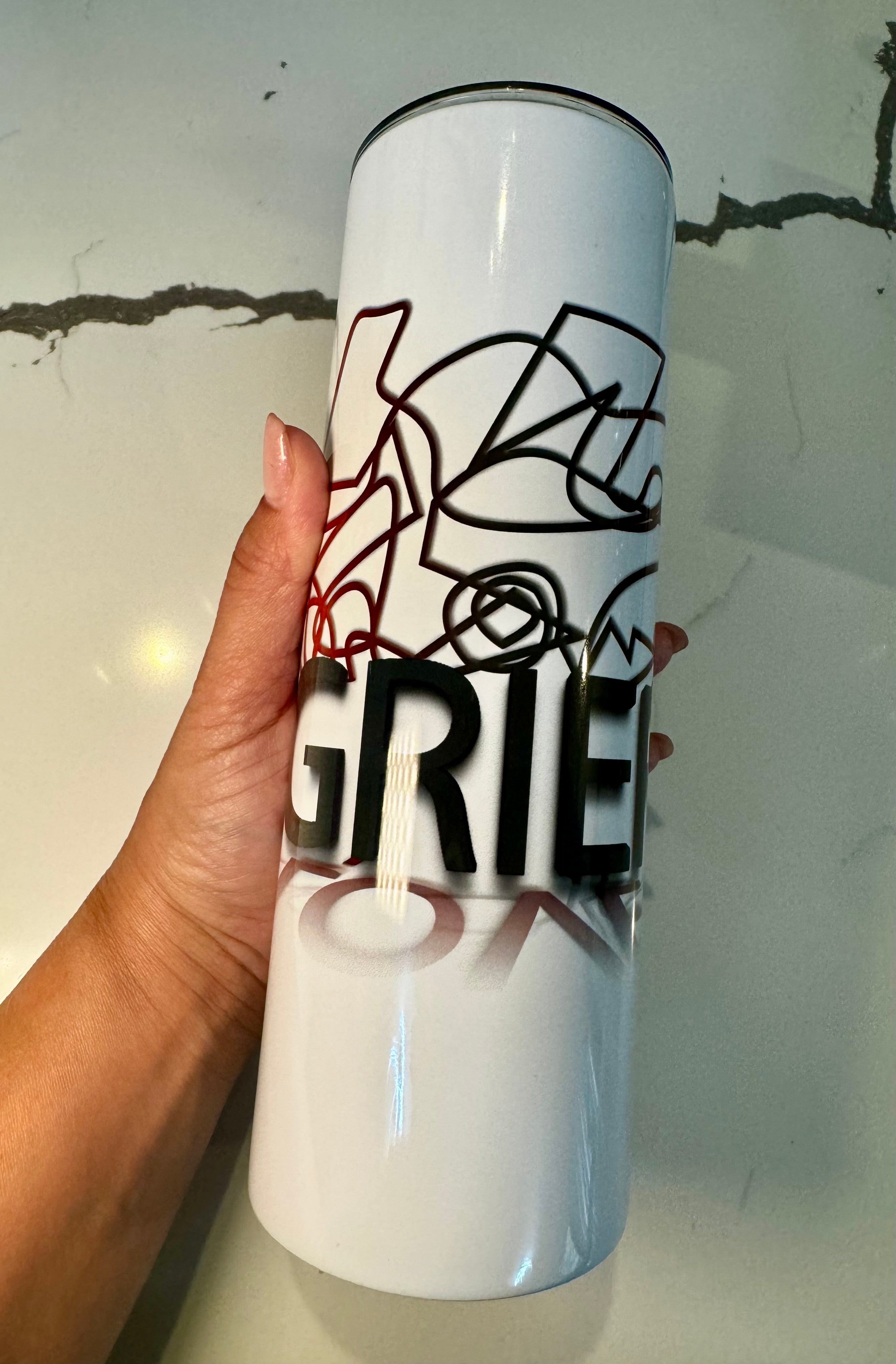 Eden: Love and Grief- 20 oz Skinny Straight Personalized Metal Tumbler