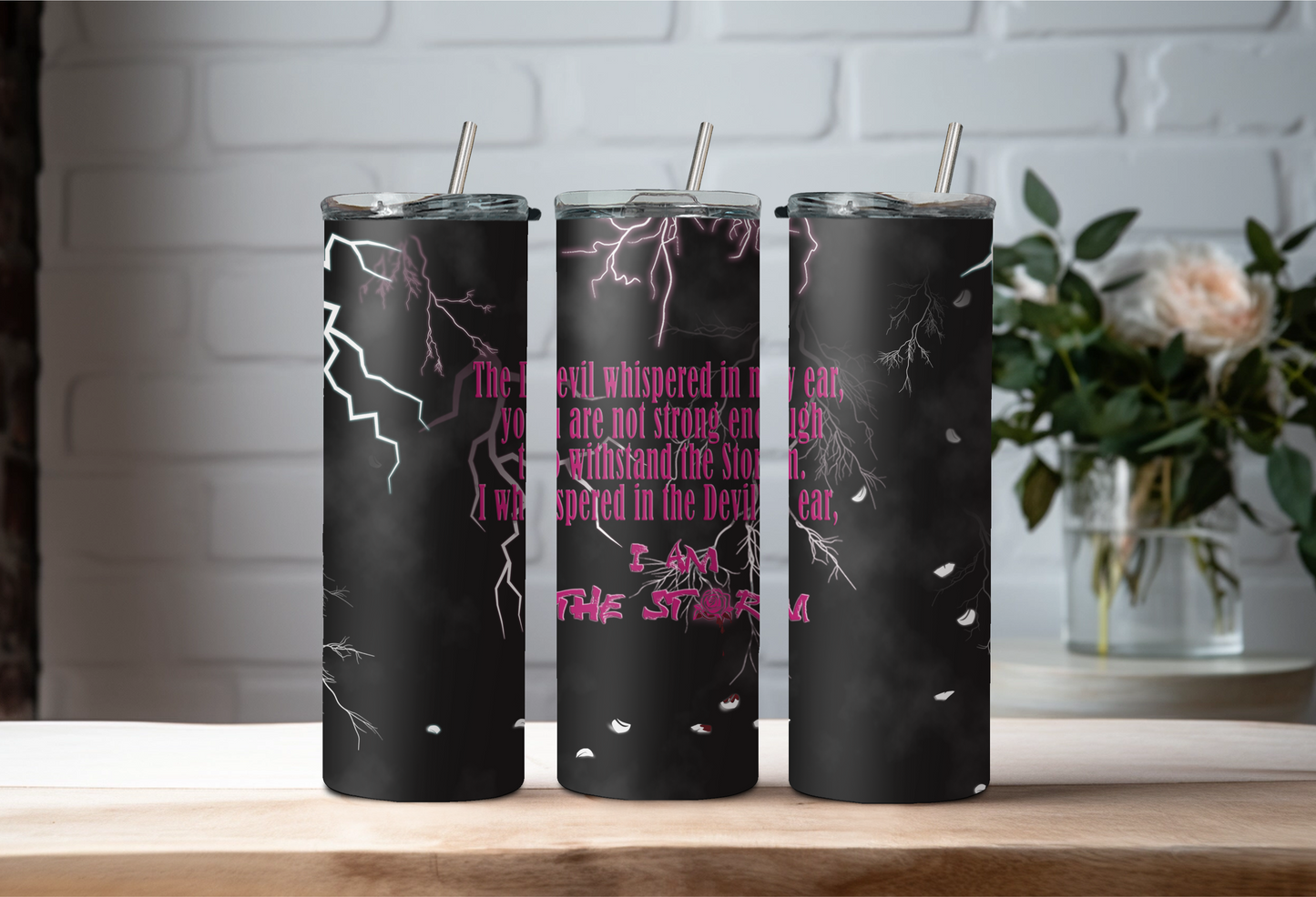 Maelstrom Manifesto: 20 oz Personalized Skinny Straight Metal Tumbler