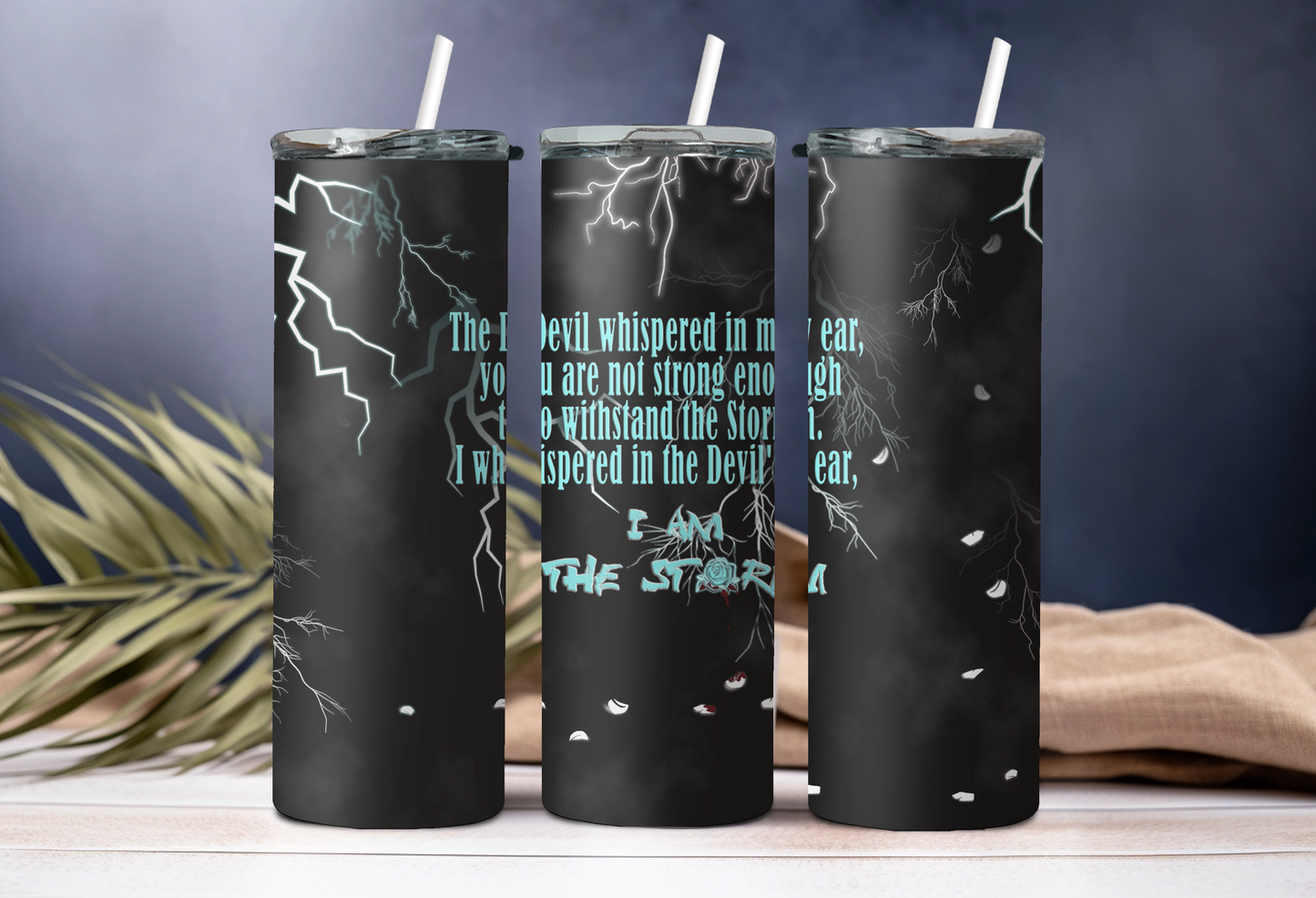 Maelstrom Manifesto: 20 oz Personalized Skinny Straight Metal Tumbler