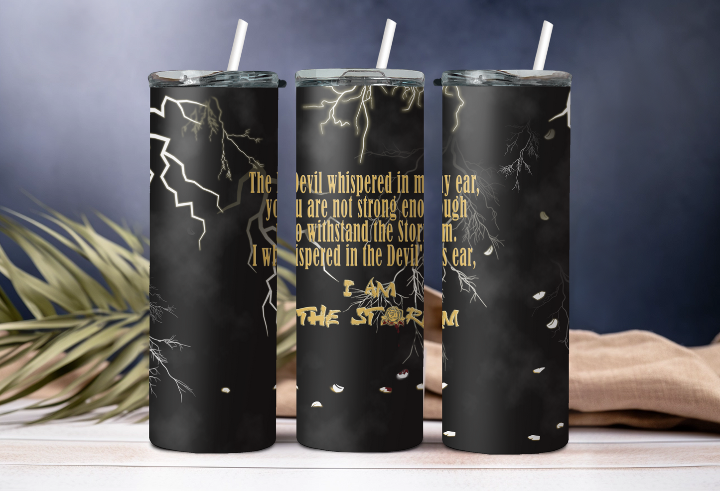 Maelstrom Manifesto: 20 oz Personalized Skinny Straight Metal Tumbler