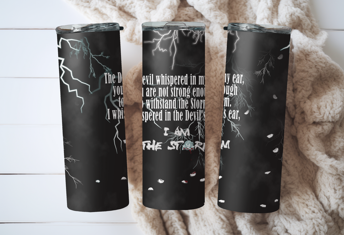 Maelstrom Manifesto: 20 oz Personalized Skinny Straight Metal Tumbler