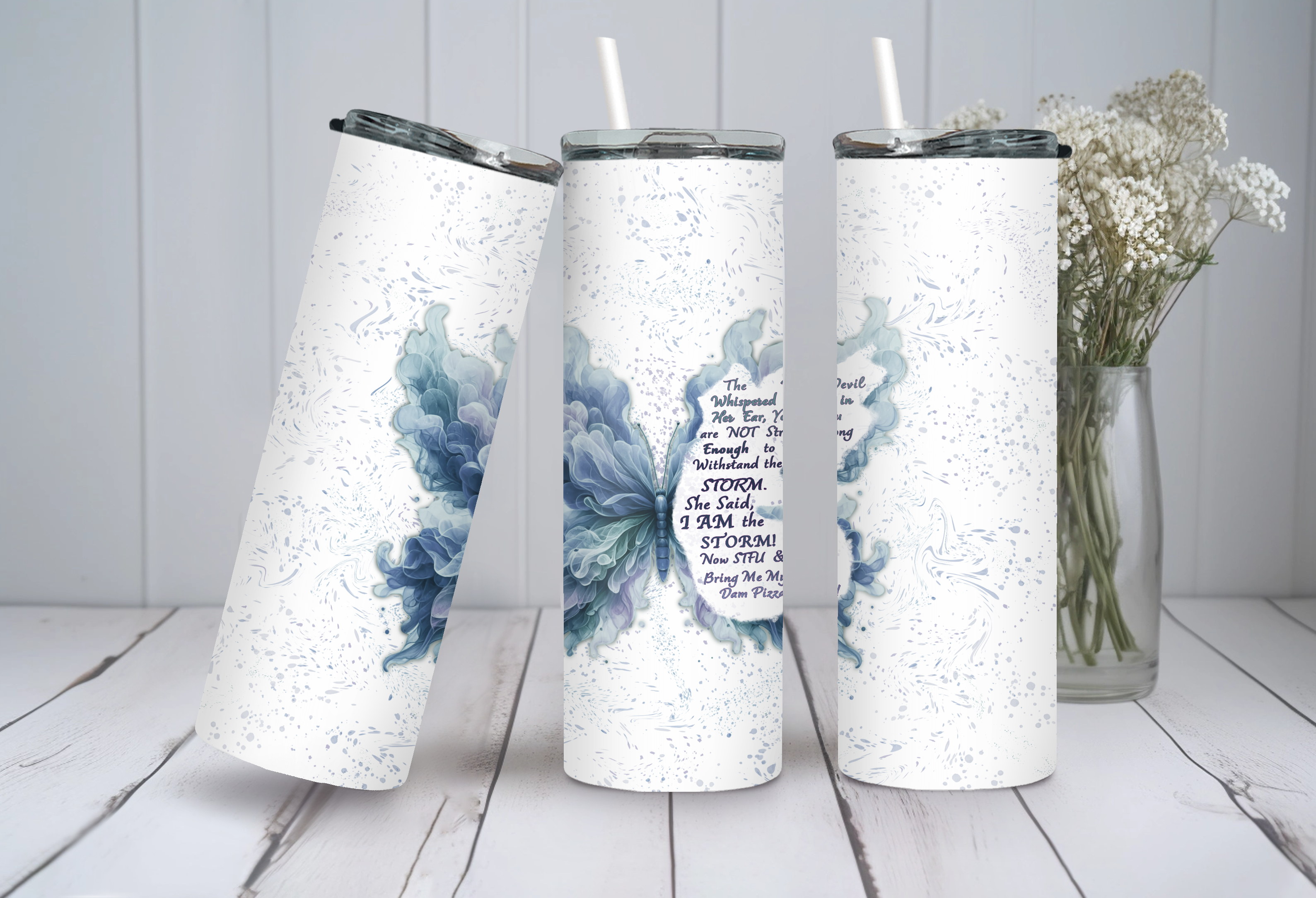 Maverick Monarch: 20 oz Custom Skinny Straight Metal Tumbler