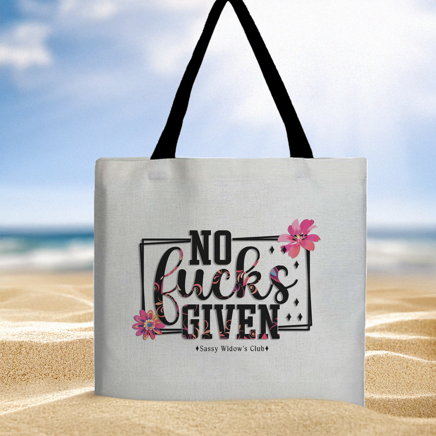 No F*cks : 15x16 reusable canvas tote