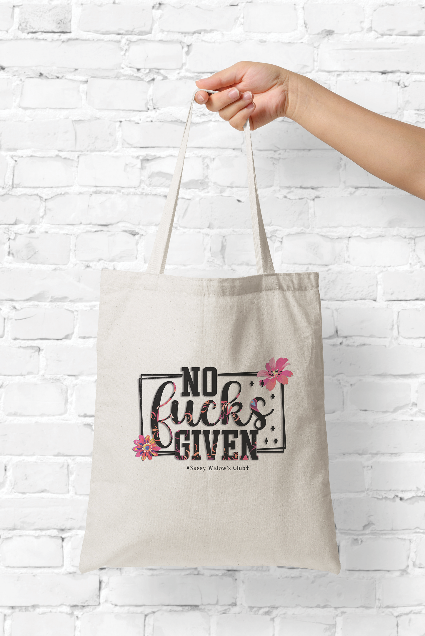 No F*cks : 15x16 reusable canvas tote