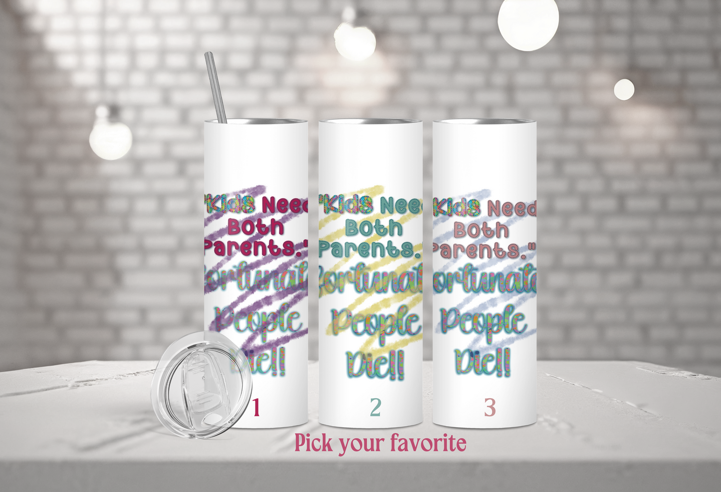 Parental Paradox: 20 oz Custom Metal Skinny Straight Tumbler