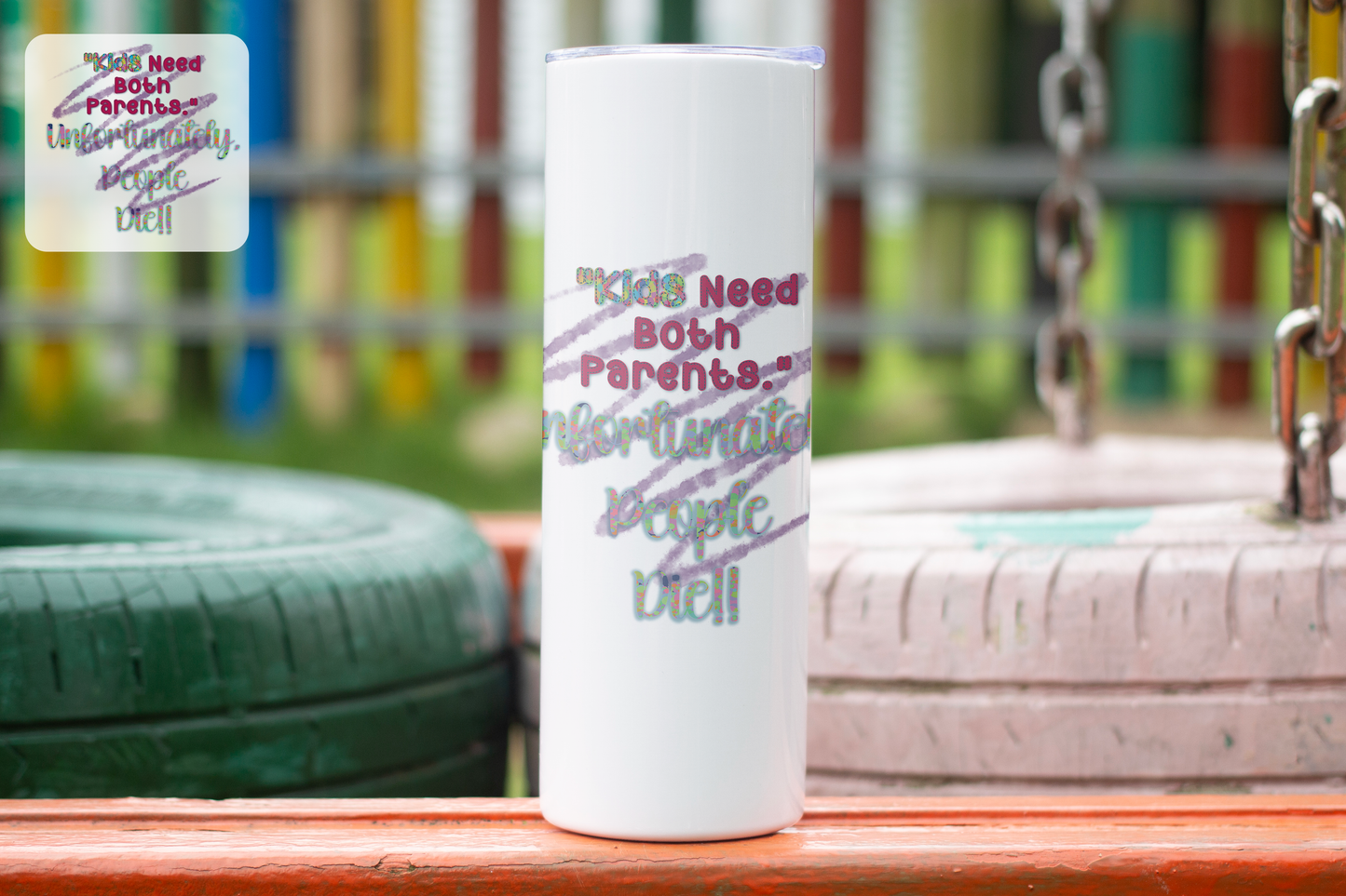 Parental Paradox: 20 oz Custom Metal Skinny Straight Tumbler