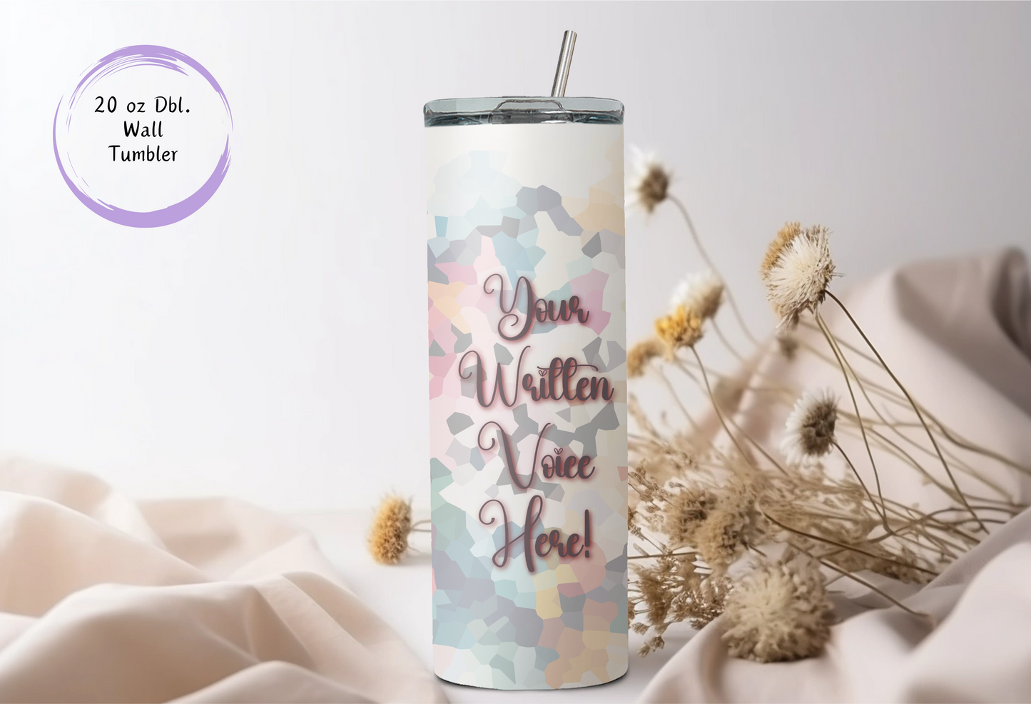 Unapologetically You: 20 oz Personalized Skinny Straight Metal Tumbler